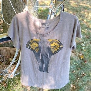 Graphic Tee - Elephant Monarch Butterfly - Small